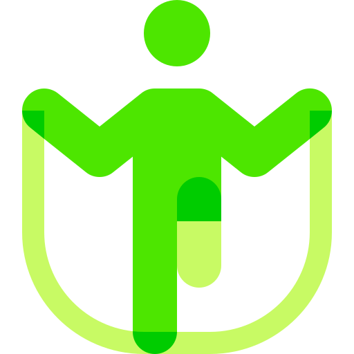 person jumping rope outdoors