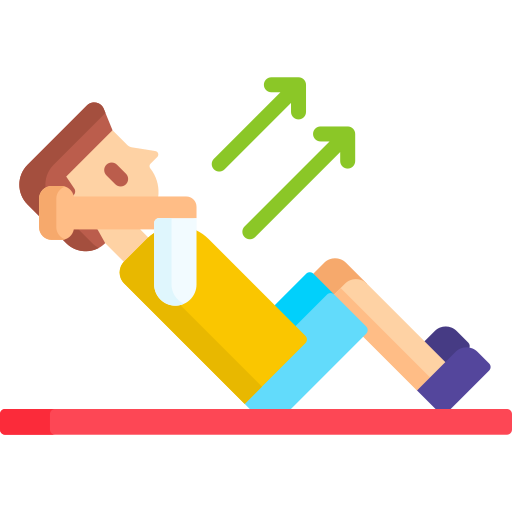 man doing crunches