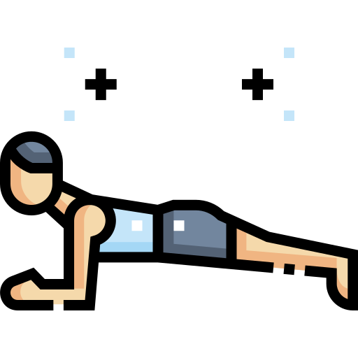 man doing a plank