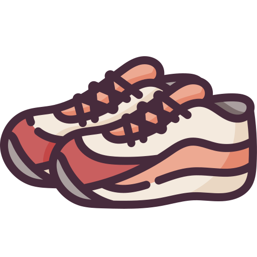 running shoes on track